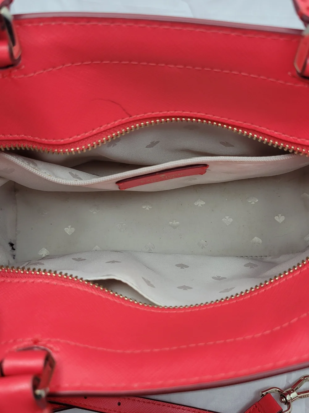kate spade New York Red Structured Satchel With Long Strap